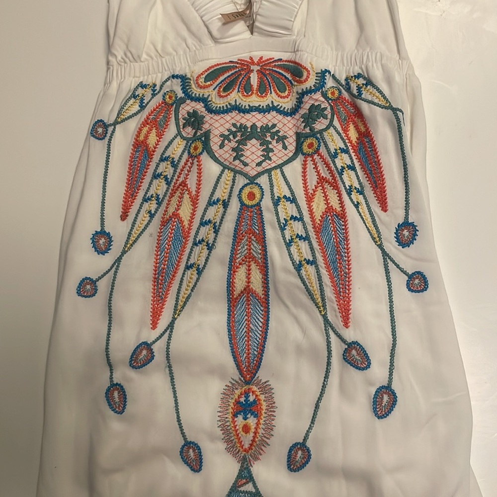 White Patterned Dress - Picture 3 of 4